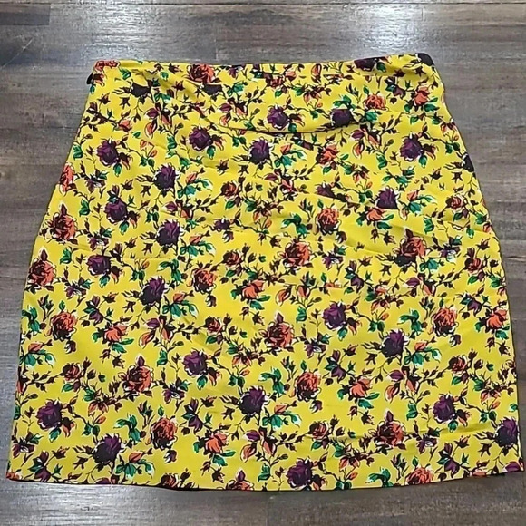 Zara Draped Floral Print Jeweled Mini Skirt - Picture 13 of 17